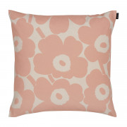 Marimekko Pieni Unikko Cotton / Peach Throw Pillow