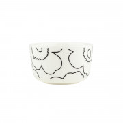 Marimekko Piirto Unikko White / Black Dessert Bowl