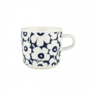 Marimekko Pikkuinen Unikko White / Dark Blue Small Coffee Cup - Anniversary Edition