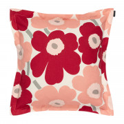 Marimekko Pieni Unikko Dark Cherry / Pink / Grey Throw Pillow