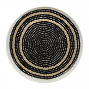 Marimekko Siirtolapuutarha Rasymatto Black / Beige Dinner Plate