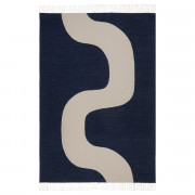 Marimekko Seireeni Navy / Beige Throw Blanket