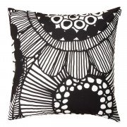 Marimekko Siirtolapuutarha White / Black Large Throw Pillow