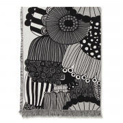 Marimekko Siirtolapuutarha Ecru / Black Blanket