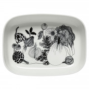 Marimekko Siirtolapuutarha White / Black Serving Dish