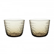 Marimekko Syksy Brown Glass Tumblers - Set of 2