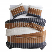 Marimekko Tiiliskivi Brown / Charcoal / Beige Full / Queen Duvet Cover Set