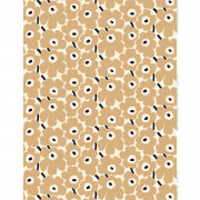 Marimekko Pieni Unikko Beige Acrylic-coated Cotton Fabric