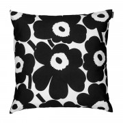 Marimekko Unikko Black / White Large Throw Pillow