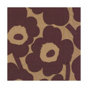 Marimekko Unikko Burgundy / Brown Lunch Napkins