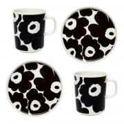 Marimekko Unikko Black / White 4pc Breakfast Set