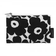 Marimekko Unikko White / Black Kaika Zip Pouch