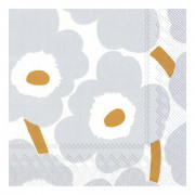 Marimekko Unikko White / Silver / Gold Lunch Napkins