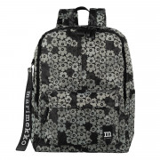 Marimekko Unikko Black / Grey / Light Green Zip Top Backpack