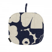 Marimekko Unikko Kollaasi Navy / Beige Pot Holder - Anniversary Edition