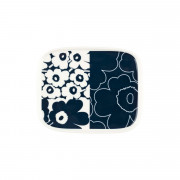 Marimekko Unikko Kollaasi Dark Blue / White Small Plate - Anniversary Edition