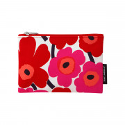 Marimekko Unikko Red Kaika Zip Pouch