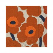 Marimekko Unikko Cream / Terracotta / Navy Cocktail Napkins