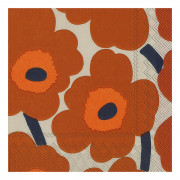 Marimekko Unikko Cream / Terracotta / Navy Lunch Napkins