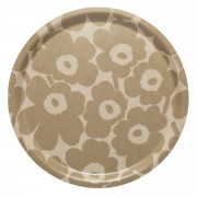 Marimekko Unikko Natural / Beige Round Tray