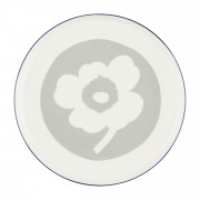 Marimekko Unikko White / Grey / Dark Blue Dinner Plate