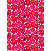 Marimekko Pieni Unikko Red Cotton Fabric