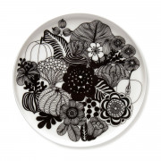 Marimekko Siirtolapuutarha Black / White Salad Plate