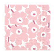 Marimekko Mini Unikko Light Pink / White Lunch Napkins