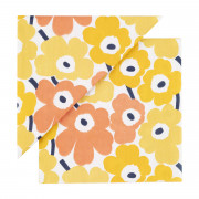 Marimekko Mini Unikko Yellow / Peach / White Lunch Napkins