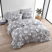 Marimekko Unikko Grey Full / Queen Duvet Cover Set