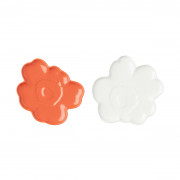 Marimekko Unikko Orange / White 2pc Plate Set - Anniversary Edition