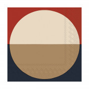 Marimekko Viitta Cream / Dark Red / Navy Lunch Napkins