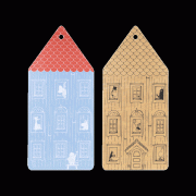 Muurla Moomin House Blue / Red Reversible Chop & Serve Board