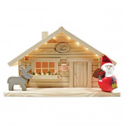 Santa's House with Santa and Reindeer Tonttus