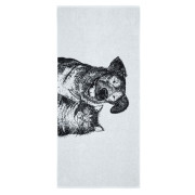 Finlayson Koira ja Kissa Black / White Bath Towel