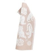 Lapuan Kankurit Kissanpaivat White / Cinnamon Tea Towel