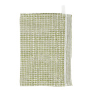 Lapuan Kankurit Maija White / Olive Green Dishcloth