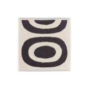 Marimekko Melooni Charcoal / Off White Washcloth