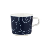 Marimekko Piirto Unikko Dark Blue / White Small Coffee Cup - Anniversary Edition