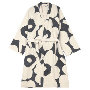 Marimekko Unikko Off White / Charcoal Bathrobe