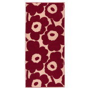 Marimekko Unikko Dark Cherry / Pink Bath Towel