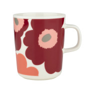 Marimekko Unikko Dark Cherry / Pink / Grey Mug