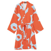 Marimekko Unikko Orange / Light Blue Beachrobe