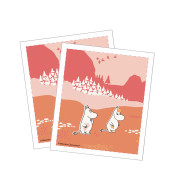 Moomin Valley Pink / Orange Cellulose Dishcloth - Set of 2