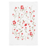 Moomin Flower Tea Party White / Red / Green Tea Towel