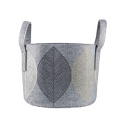 Muurla Leaf Light Grey Storage Basket