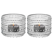 iittala Kastehelmi Clear Candle Holders - Set of 2