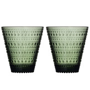 iittala Kastehelmi Pine Green Tumblers - Set of 2