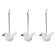 iittala Toikka White / Green Mini Flycatcher Ornaments - Set of 3