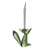 iittala Vulpes Sitting Green Glass Ornament